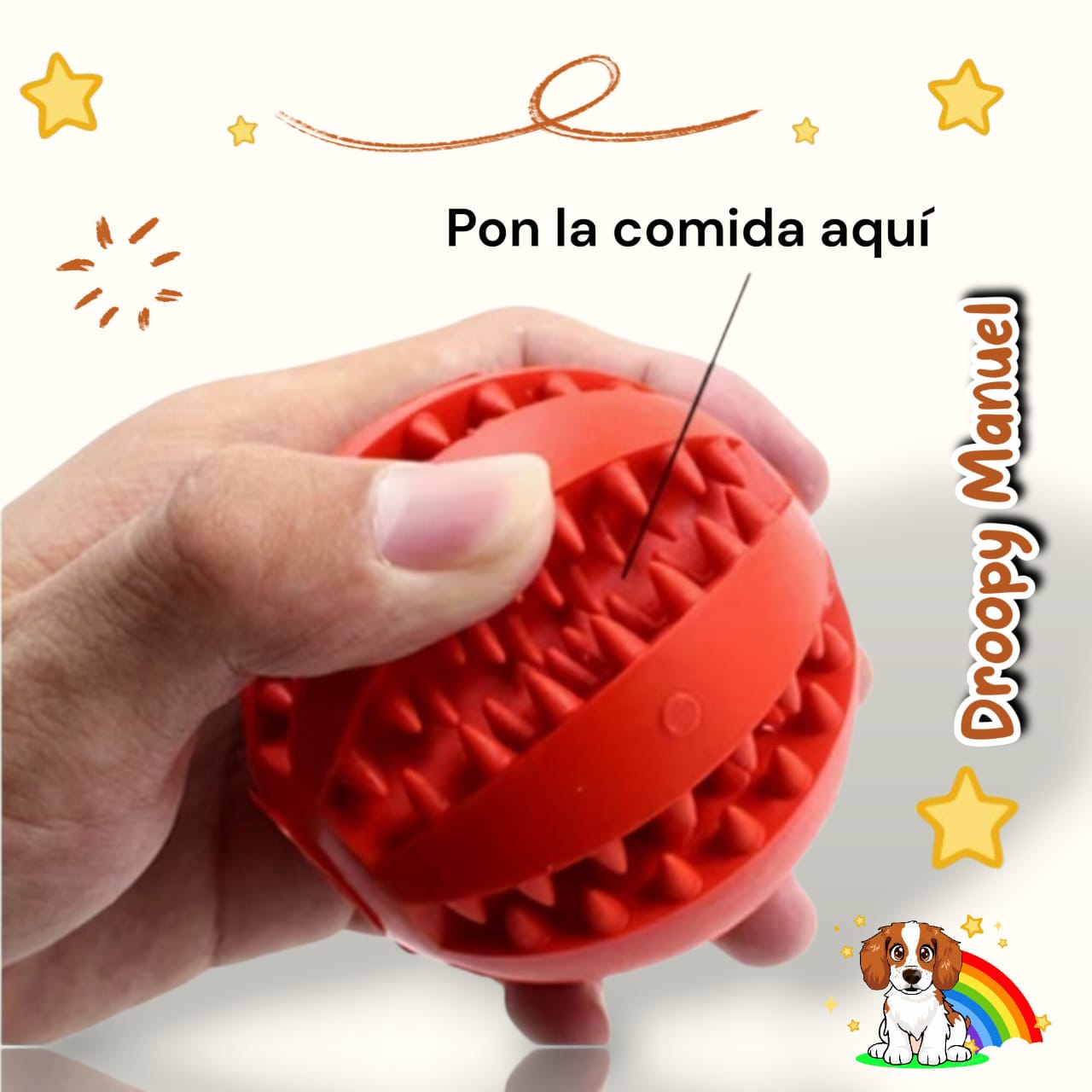 pelota interactiva dispensadora de alimento para perritos 🐶✨